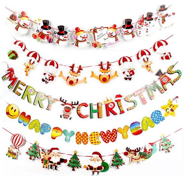 Decoração de Natal com Bandeira de Papel para Festas 4