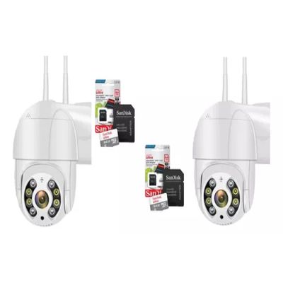 Kit 2 Câmeras De Segurança Wi-fi Icsee + Cartão Memória