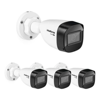KIT 04 CÂMERA BULLET INTELBRAS VHD 1130 B G6 720p 2.8mm