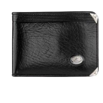 Carteira Masculina Couro Mitty M2 Porta Cheques Cantoneira Preto
