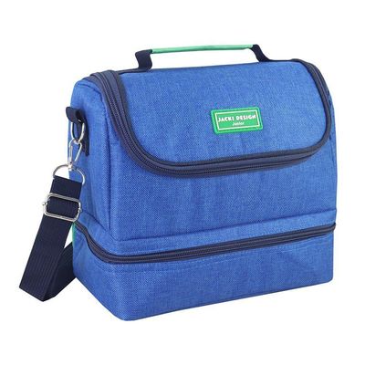 Conjunto Lancheira Térmica Com Pote P- Lanche 450ml E Garrafa - Mochila Escolar Azul