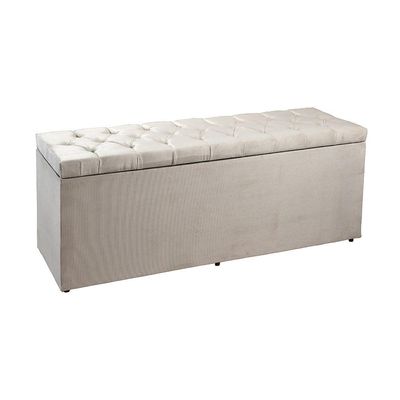 Recamier Baú 1,60m Madrid Suede Bege Dal Poz Estofados