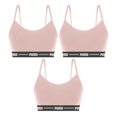 Kit 3 Tops Puma Modal Stretch Feminino M / Rosa
