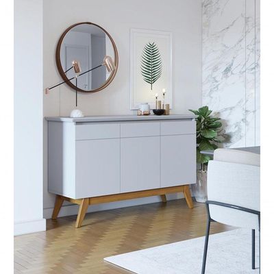 Buffet Classic 3 Portas Branco Acetinado - Imcal Móveis