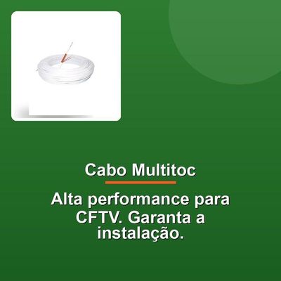 Cabo Coaxial Flexível 4,0mm Multitoc 100m