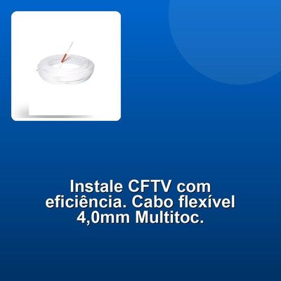 Cabo Coaxial Flexível 4,0mm Multitoc 100m