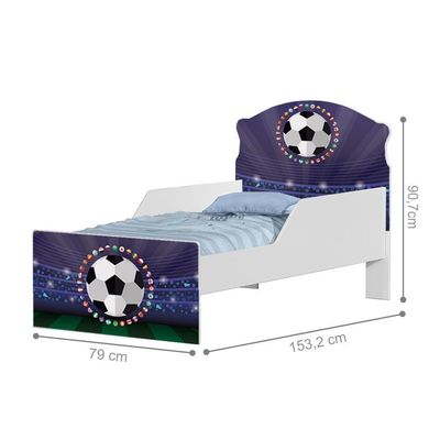 Mini Cama Futebol Bandeiras Com Colchão