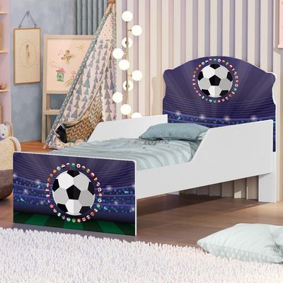 Mini Cama Futebol Bandeiras Com Colchão