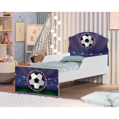 Mini Cama Futebol Bandeiras Com Colchão