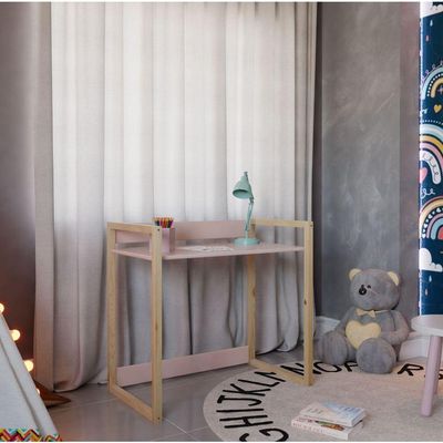 Mesa Escrivaninha Infantil Zoe Rosa Fosco - Moveisaqui