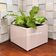 Vaso Espelhado Zara Branco Grande Para Casa