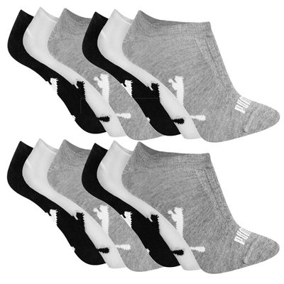 Kit 12 Pares de Meia Puma Sapatilha Esportiva 39-43 / Cinza e Preto
