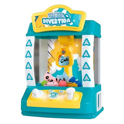 Mini Máquina de Ursinhos Pelúcia Joguinho Garra Arcade | Diversão e Prêmios para Crianças e Adultos - Cor:Azul