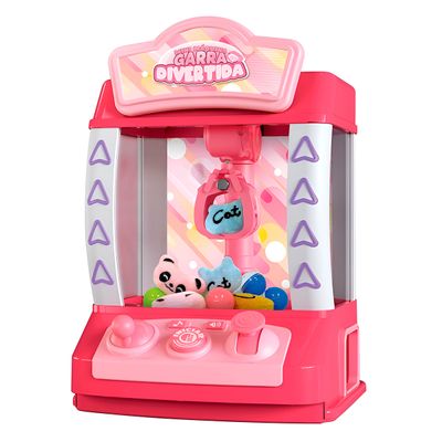 Mini Máquina de Ursinhos Pelúcia Joguinho Garra Arcade | Diversão e Prêmios para Crianças e Adultos - Cor:Azul