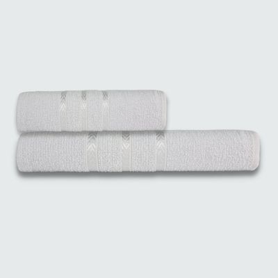 Jogo de Banho 2 Peças Coleção Verona Luxo Beka 100% Algodão Branco