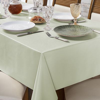 Toalha de Mesa 6 Lugares Térmica Impermeável 1,40 m x 2,00 m 100% Policloreto de Vinila - Bege