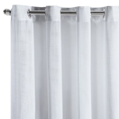 Cortina Voil Gaze de Linho 2,80m x 2,30m 100% Poliéster - Branco