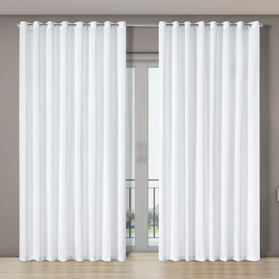 Cortina Voil Gaze de Linho 2,80m x 2,30m 100% Poliéster - Branco