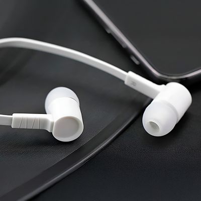 Fone Intra-Auricular Microfone Anti-Ruído com Fio Cor:Branco