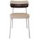 Cadeira Estofada Para Sala de Jantar Astrid Branco C01 Linho Areia Courino Café - Lyam Decor