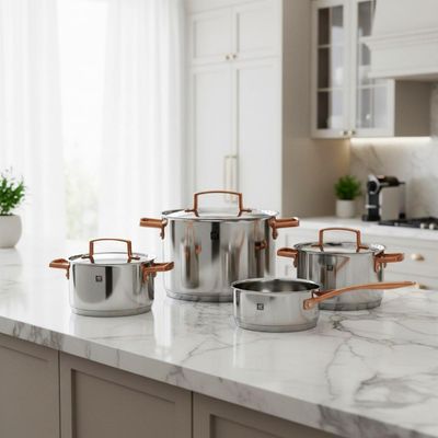 Jogo de Panelas Inox 5 Peças Zwilling Bellasera com Design Moderno e Performance Profissional