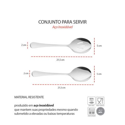 Concha Colher Servir Vazada Servir Utensilio Jogo Aço Inox