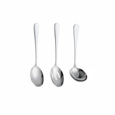 Concha Colher Servir Vazada Servir Utensilio Jogo Aço Inox
