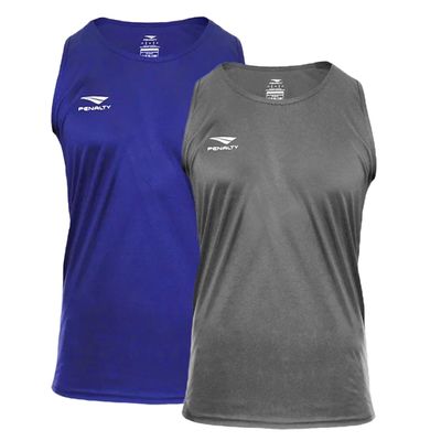 Kit 2 Regatas Penalty X Masculina P / Cinza/Azul