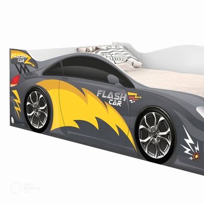 Cama Solteiro Infantil 197x91,5cm para Quarto Personagens Carro Chumbo K02 - D'Rossi