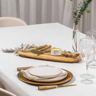 Conjunto De Talheres Copa E Cia Para Queijo 3 Peças Garbo Goldwood