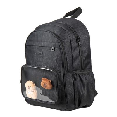 Kit Mochila Escolar Feminina + Lancheira Térmica BG Charms Preta