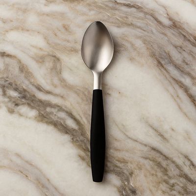 Jogo com 6 Colheres de Chá Aço Inox Premium Cabo Preto
