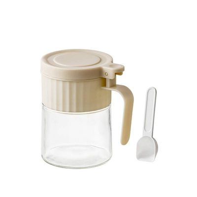 Porta Condimentos 250ml de Vidro com Colher Tampa Hermética