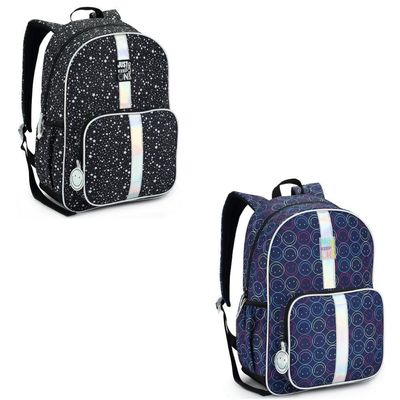 Mochila De Costas Just Keep On Smiling For Girls Denlex Azul
