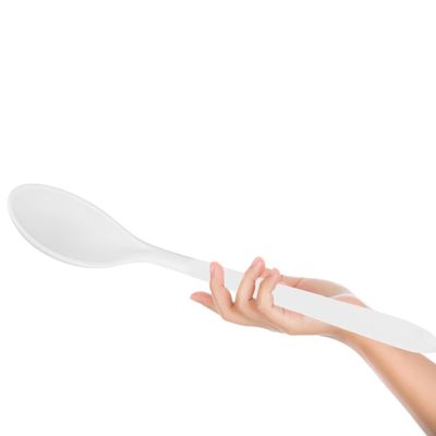 Espatula Colher Silicone Pegador Inox Profissional Cabo Longo