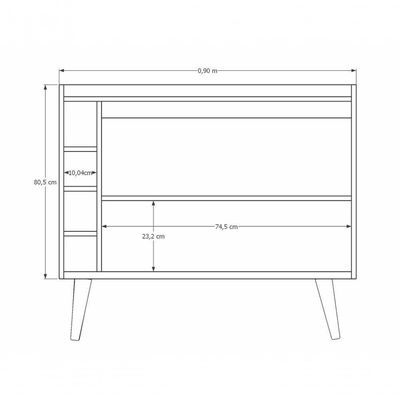 Buffet Com Adega Estilo 2 Portas Branco - Moveisaqui