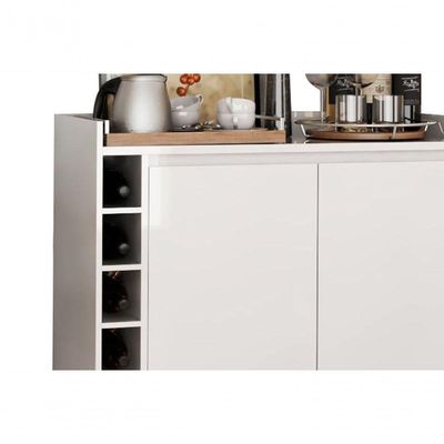 Buffet Com Adega Estilo 2 Portas Branco - Moveisaqui