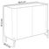 Buffet Para Sala de Jantar 2 Portas 1 Gaveta Pés Industrial Preto Naim I03 Grigio - Lyam