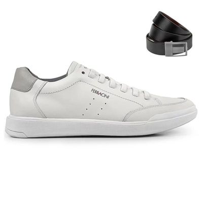 Kit Sapatênis Ferracini Star Masculino + Cinto 45 / Bege