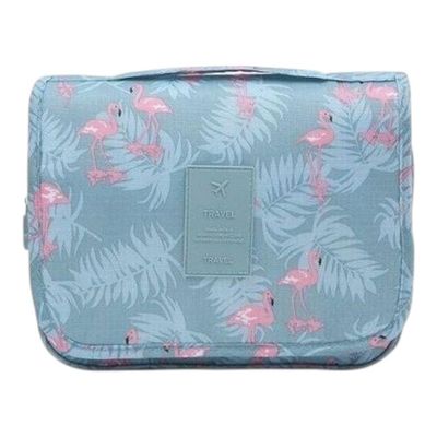 Necessaire Em Nylon Organizadora Higiene Para Viagem Cor:flamingo
