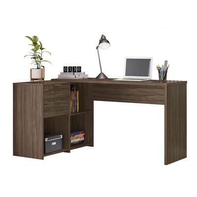 Mesa Para Computador Office Zínia Nogal - Moveisaqui