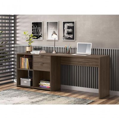 Mesa Para Computador Office Zínia Nogal - Moveisaqui