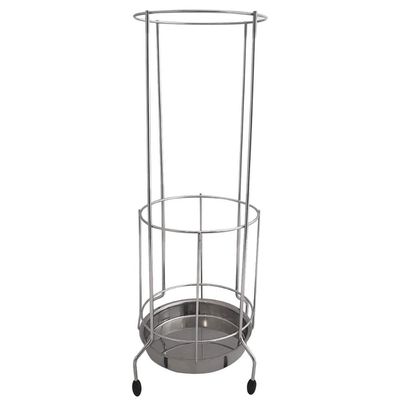 Suporte Porta Guarda Chuvas Aço Cromado Com Bandeja Coletora