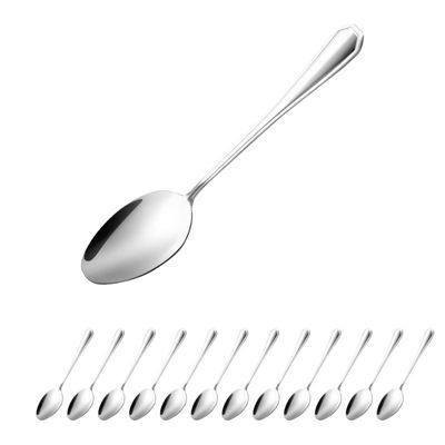 Jogo com 12 Colheres de Mesa Aço Inox Premium Alto Brilho