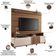 Estante Painel Para TV 65 Pol com Rodízios Cloud B01 Castanho Off White - Lyam Decor