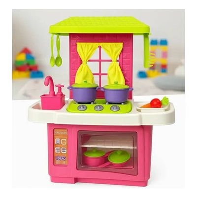 Cozinha Infantil Forno Pia Fogão com Porta Panelas Talheres
