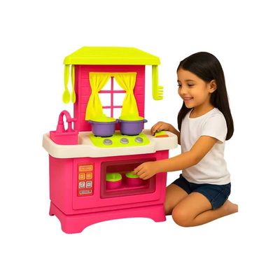 Cozinha Infantil Forno Pia Fogão com Porta Panelas Talheres