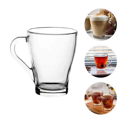 Conjunto 3 Canecas de Vidro 265ml Café Chá Leire Cappuccino