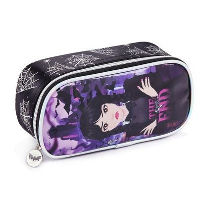 Kit Mochila Rodinha Lancheira Estojo Wandinha Addans