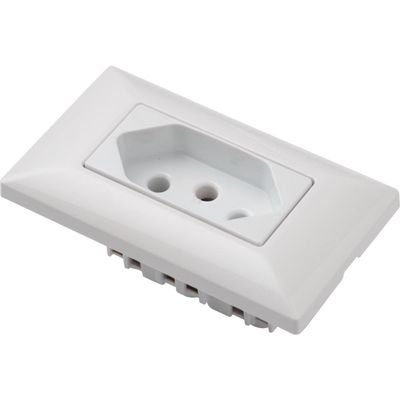 Conjunto para Movel 1 Tomada 2P T 10 A Tramontina Aria Branca